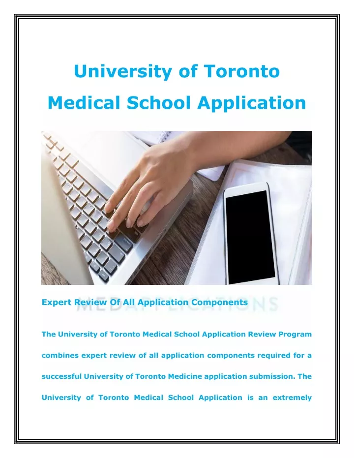 how to get into university of toronto medical school