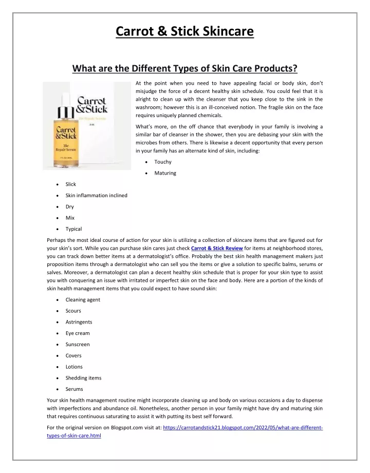 PPT What are the Different Types of Skin Care Products? PowerPoint