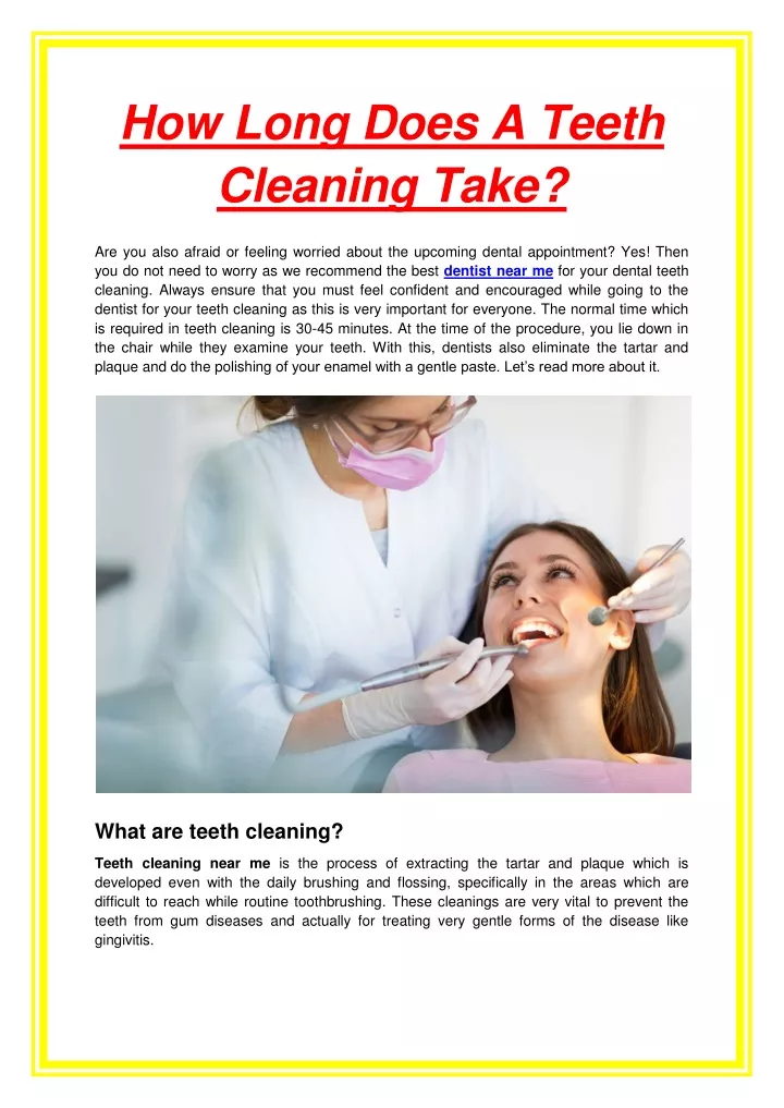 PPT How Long Does A Teeth Cleaning Take PowerPoint Presentation, free
