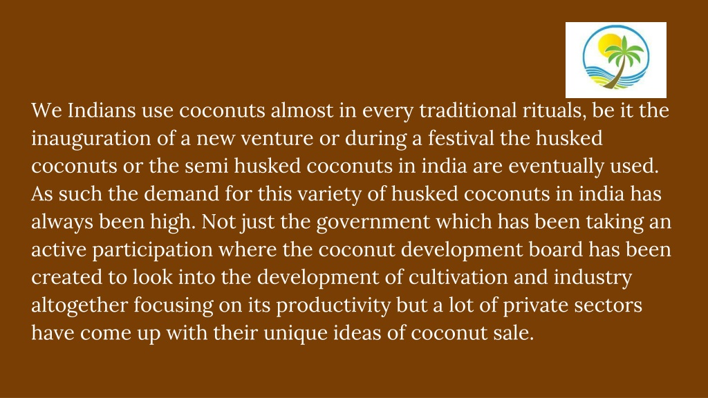 PPT COCONUT INDIA (1) PowerPoint Presentation, free download ID