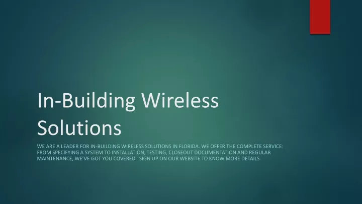 Ppt In Building Wireless Solutions Ppt Powerpoint Presentation Free