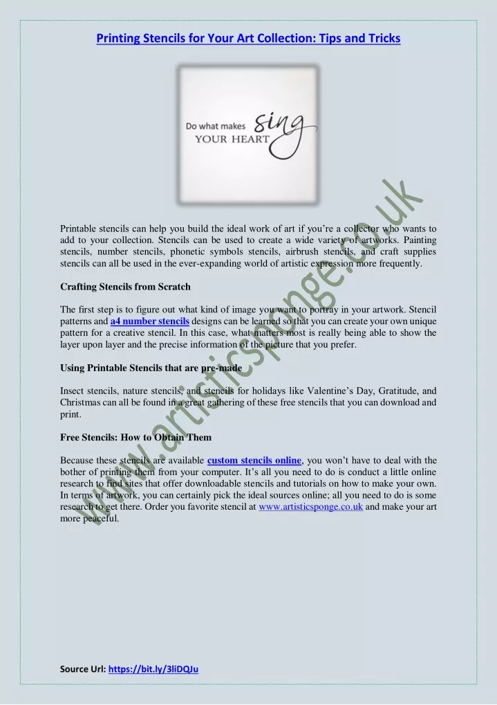 PPT Printing Stencils For Your Art Collection Tips And Tricks PowerPoint Presentation ID 
