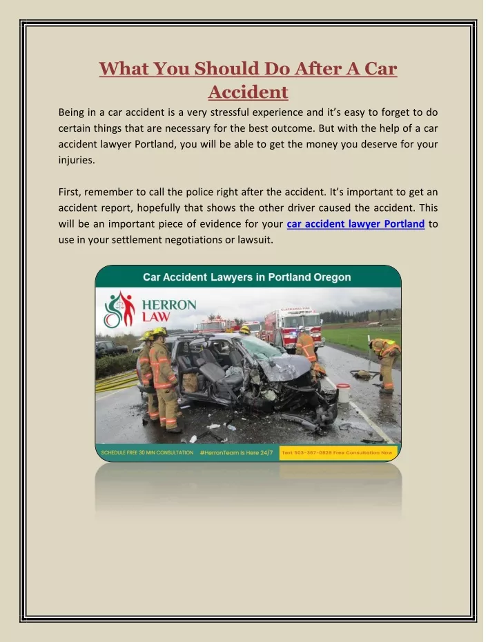 PPT - What You Should Do After A Car Accident PowerPoint Presentation ...