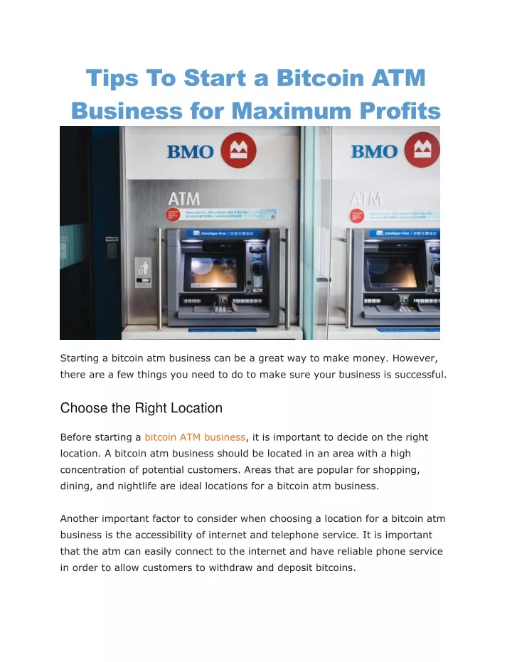 bitcoin atm business plan