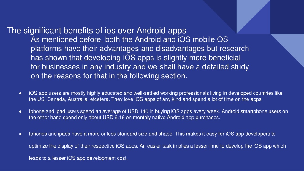 PPT _iOS vs Android Development for Your Mobile App PowerPoint