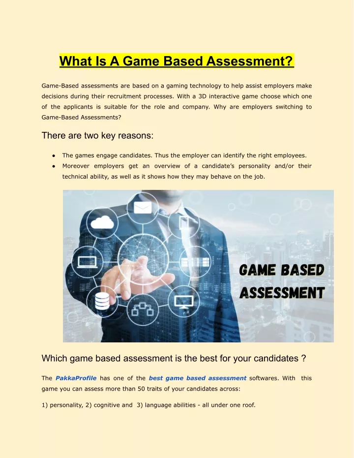 PPT - What Is A Game Based Assessment? PowerPoint Presentation, Free ...