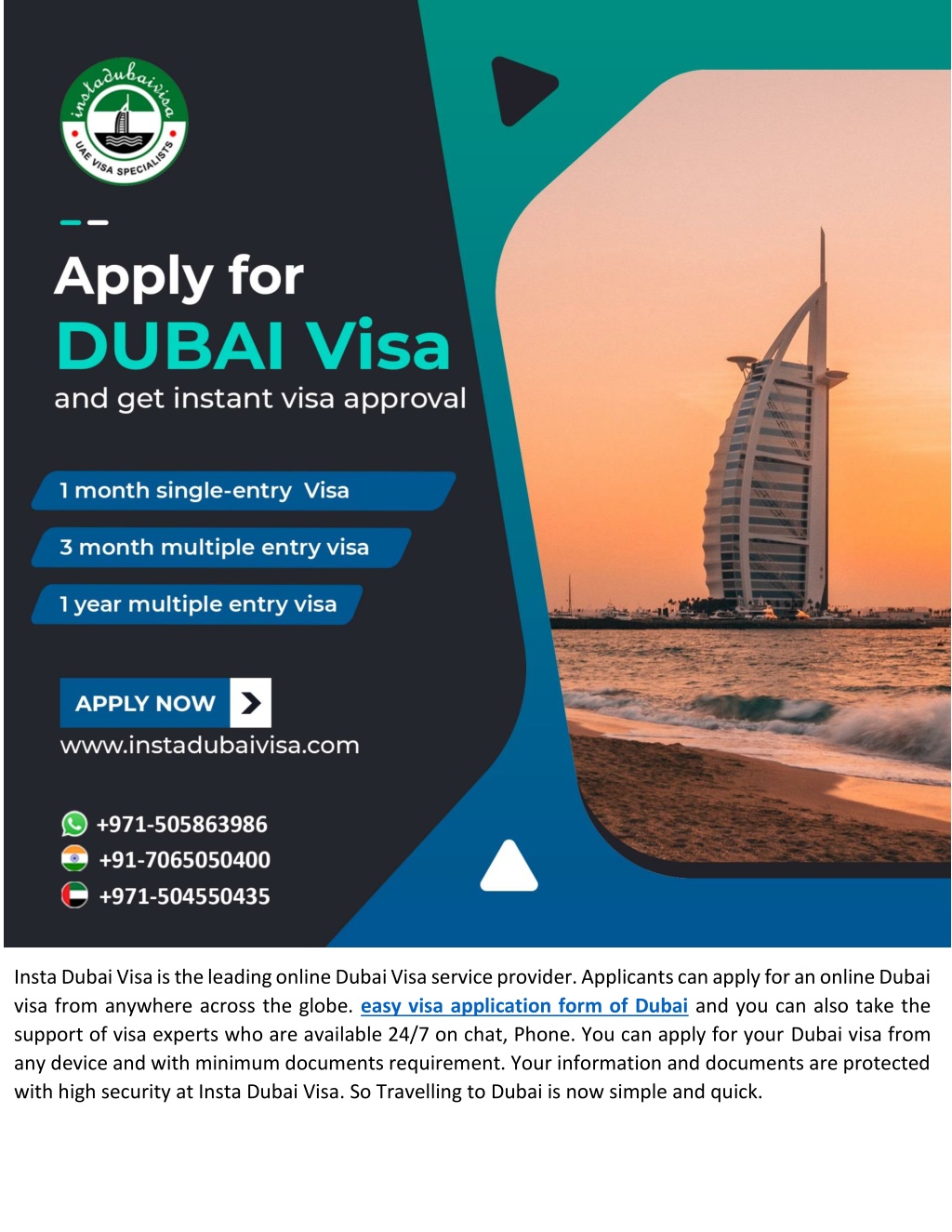 Ppt Apply Online Dubai Visa Application Form From Instadubaivisa Powerpoint Presentation Id