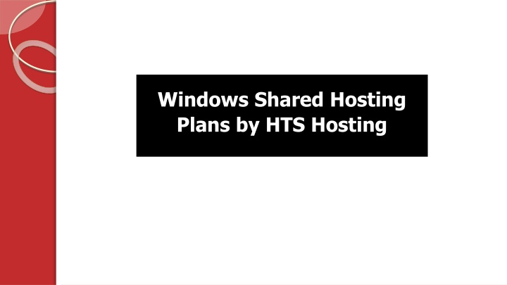Windows Shared Hosting Plans by HTS Hosting