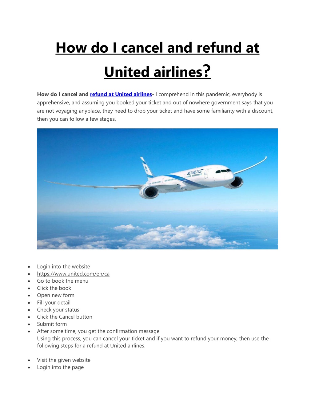 PPT - How Do I Cancel And Refund At United Airlines Flighttickettravel ...