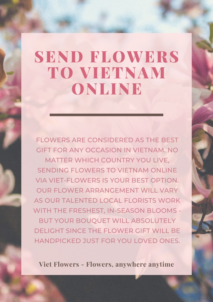 PPT Send Flowers to Vietnam Online PowerPoint Presentation, free