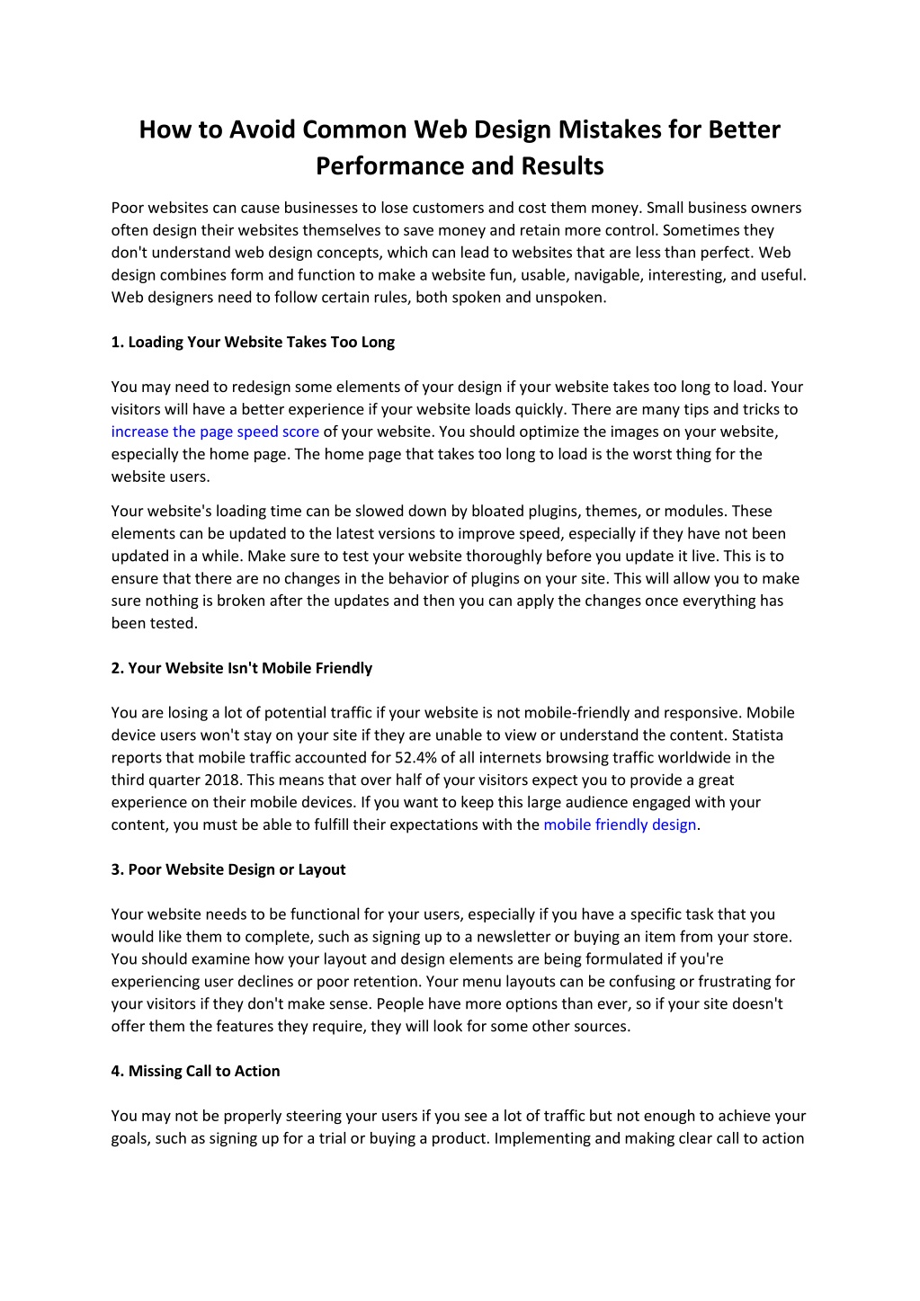 PPT - How to Avoid Common Web Design Mistakes for Better Performance ...