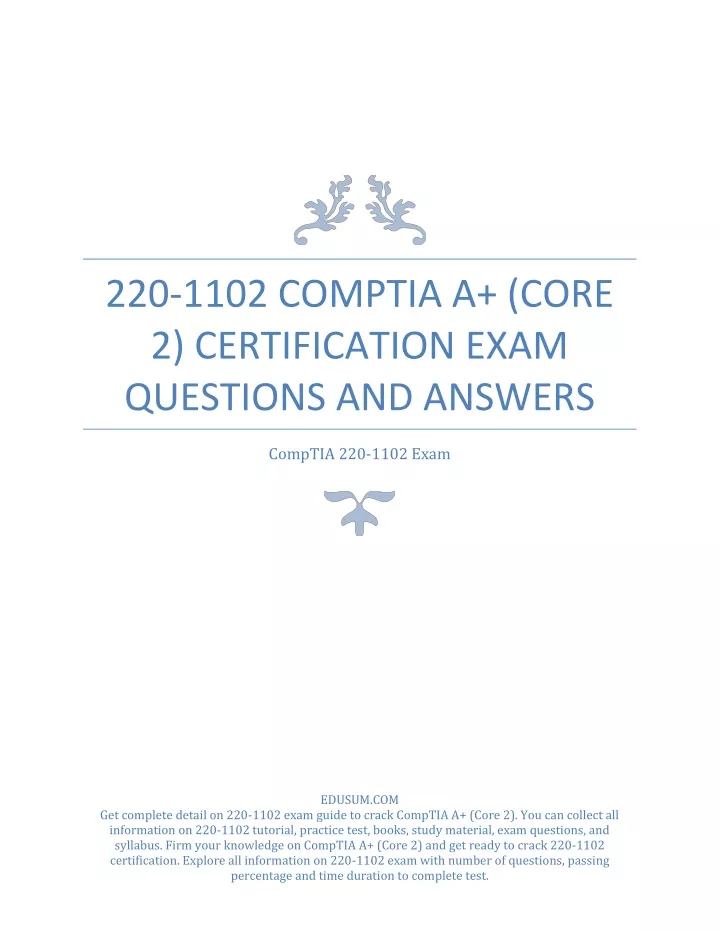 220-1102 Prüfungs