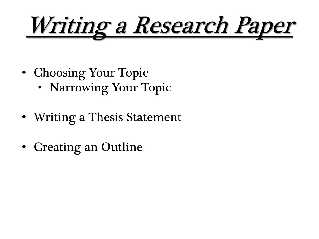 research paper part 1