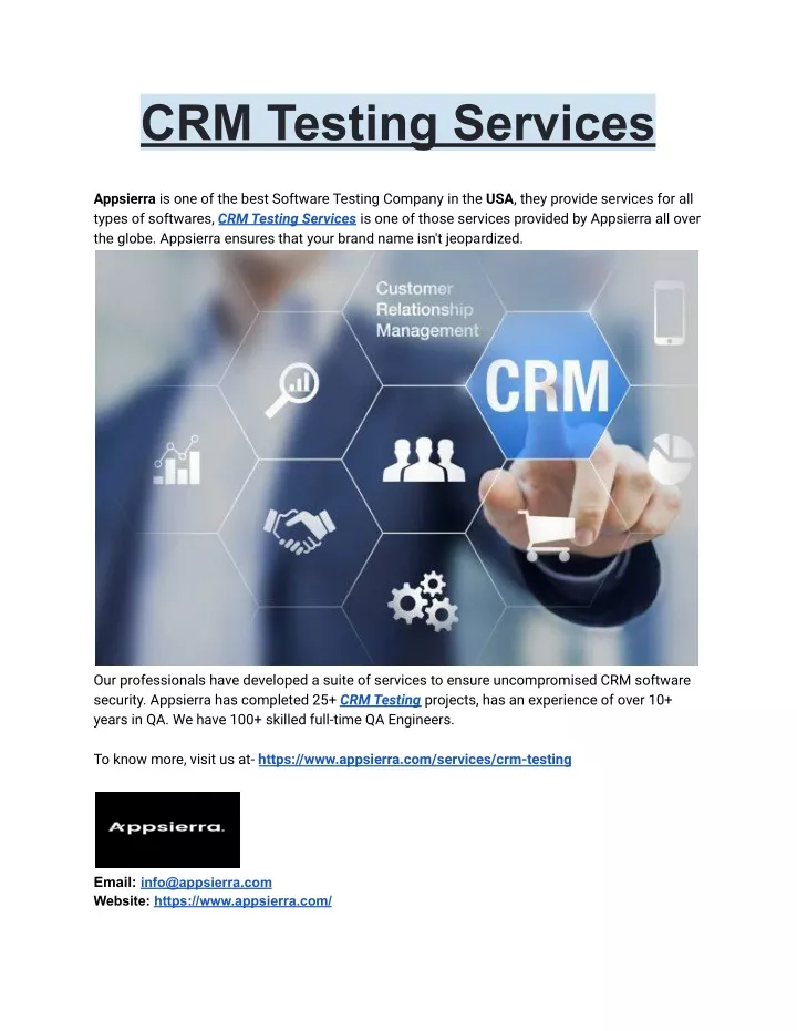 PPT CRM Testing Services PowerPoint Presentation Free Download ID 