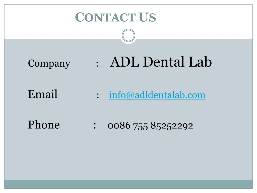 PPT Advance Dental Lab China PowerPoint Presentation, free download