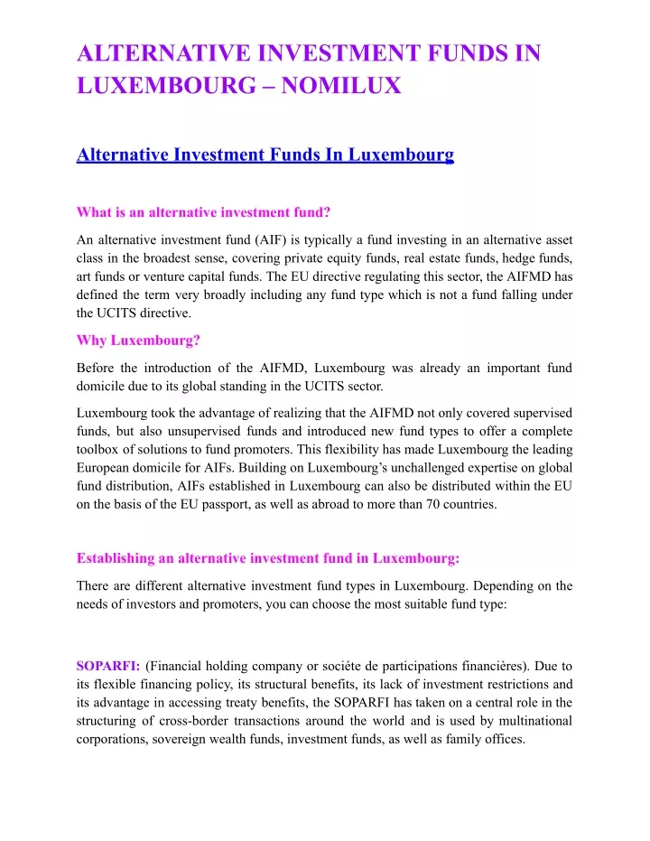 ppt-alternative-investment-funds-in-luxembourg-nomilux-powerpoint