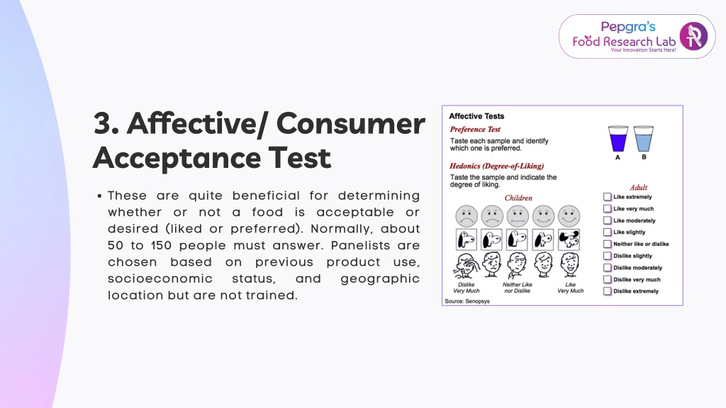 PPT - SENSORY EVALUATION METHODS FOR FOOD AND BEVERAGE PRODUCTS ...