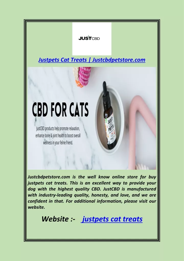 PPT - Justpets Cat Treats Justcbdpetstore.com PowerPoint Presentation ...