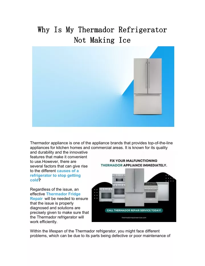 ppt-why-is-my-thermador-refrigerator-not-making-ice-powerpoint