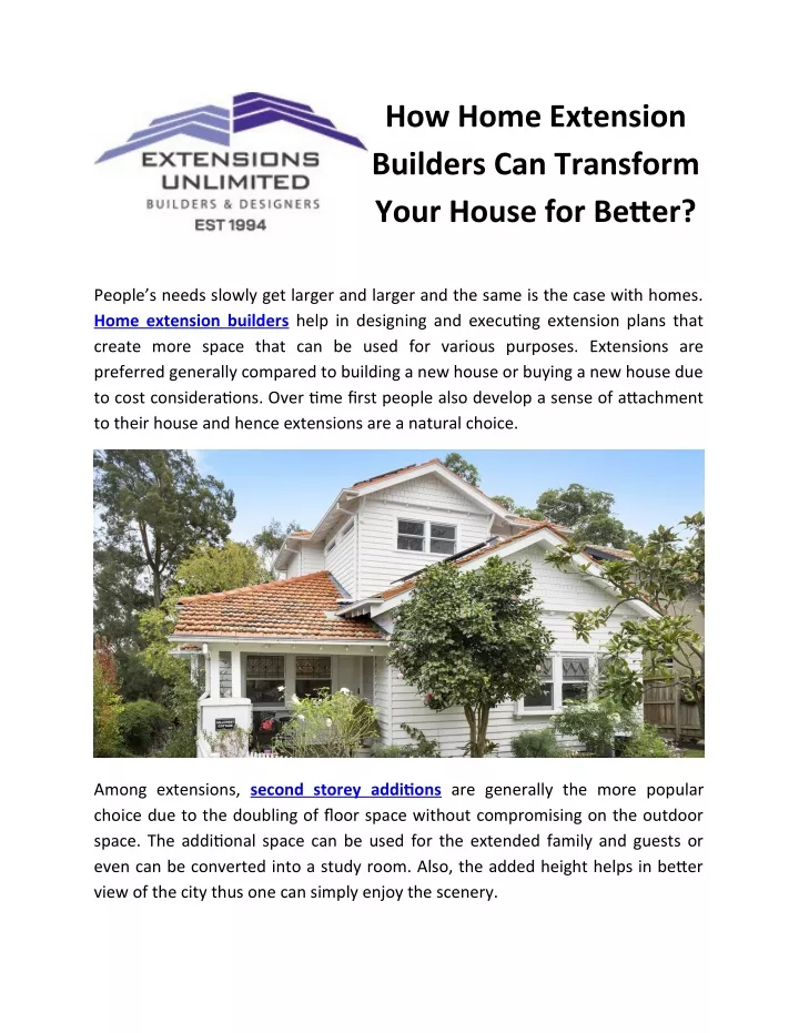 PPT How Home Extension Builders Can Transform Your House for Better