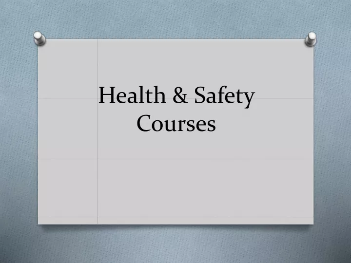 online presentation health and safety