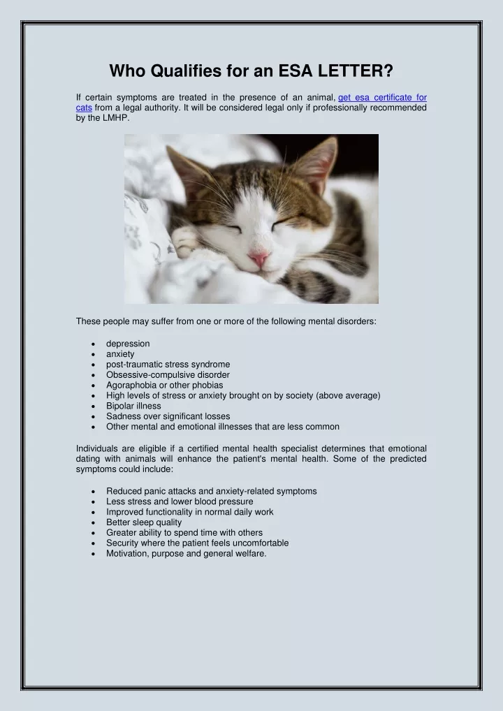 PPT Who Qualifies For An ESA LETTER PowerPoint Presentation Free 