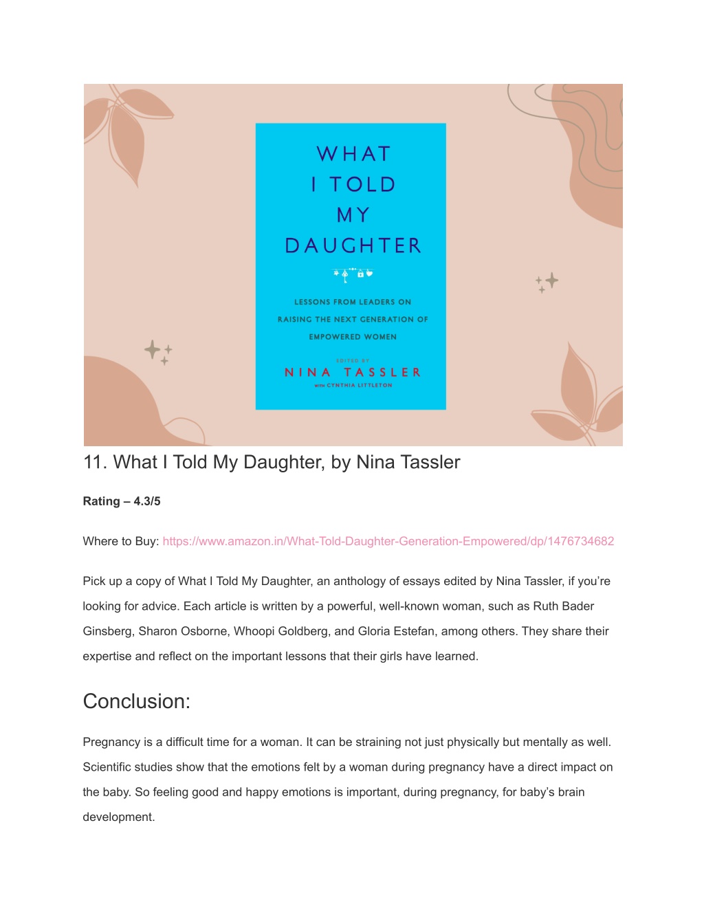 What I Told My Daughter by Nina Tassler