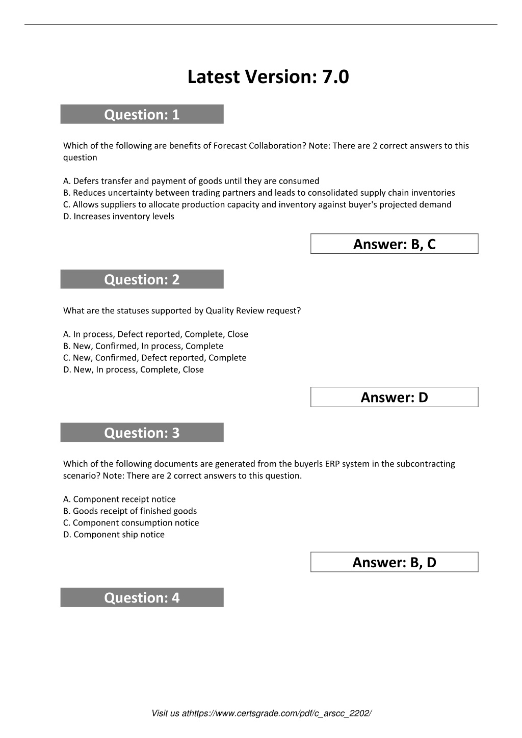 Valid Exam C-ARSCC-2302 Vce Free