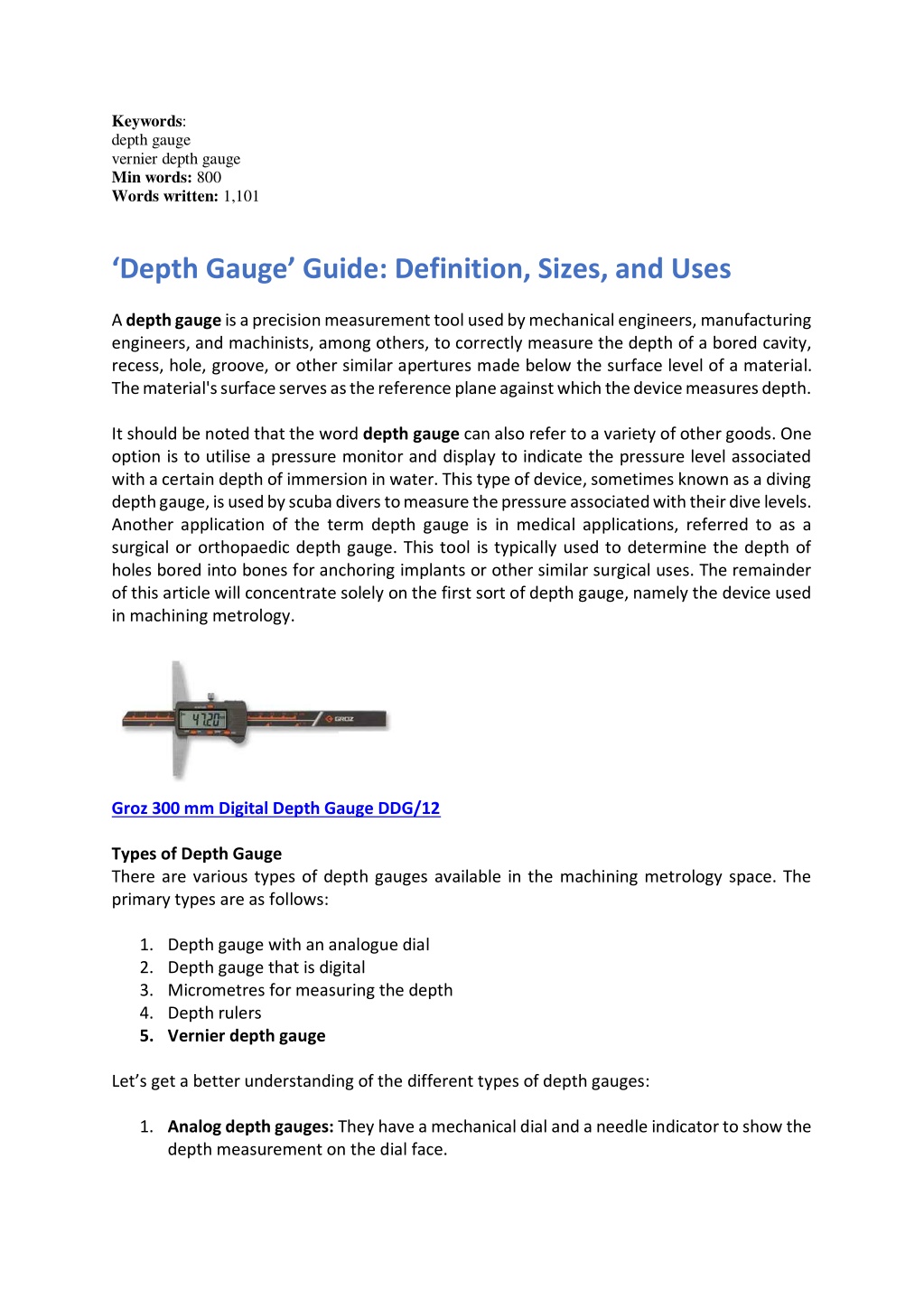 PPT ‘Depth Gauge’ Guide Definition, Sizes, and Uses PowerPoint