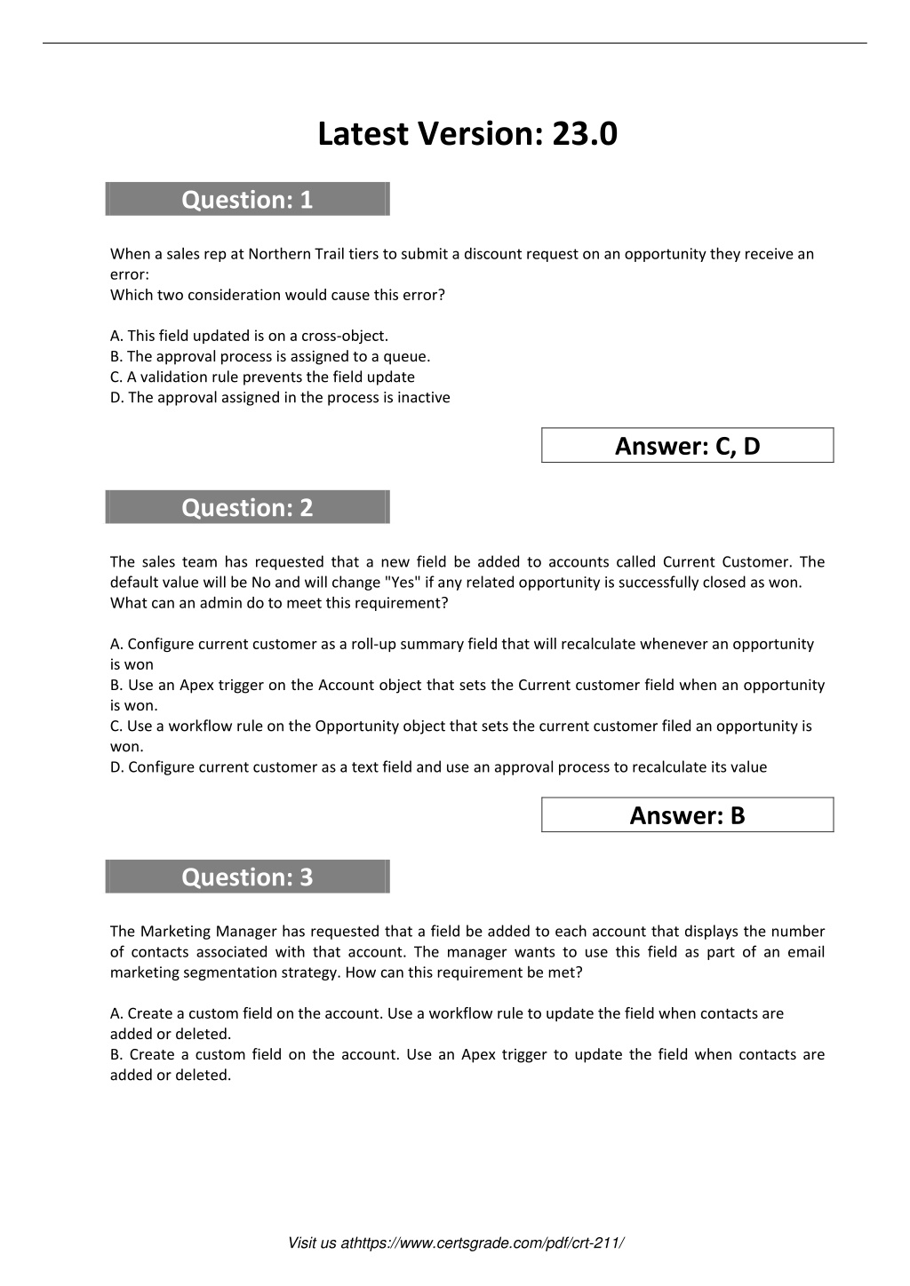 Exam CRT-211 Guide