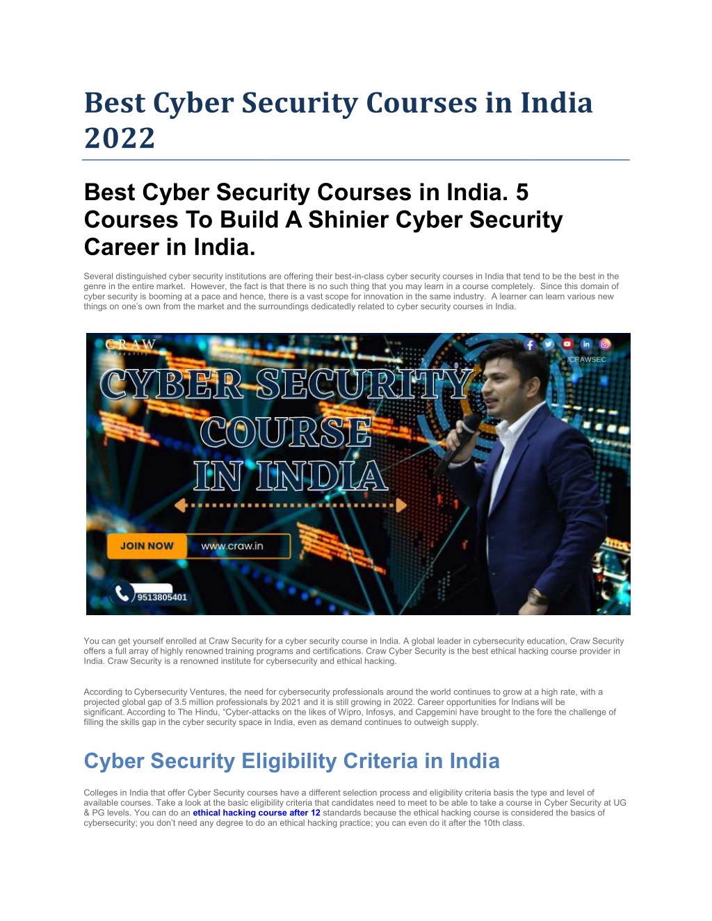 PPT - Best Cyber Security Courses In India 2022 PowerPoint Presentation ...