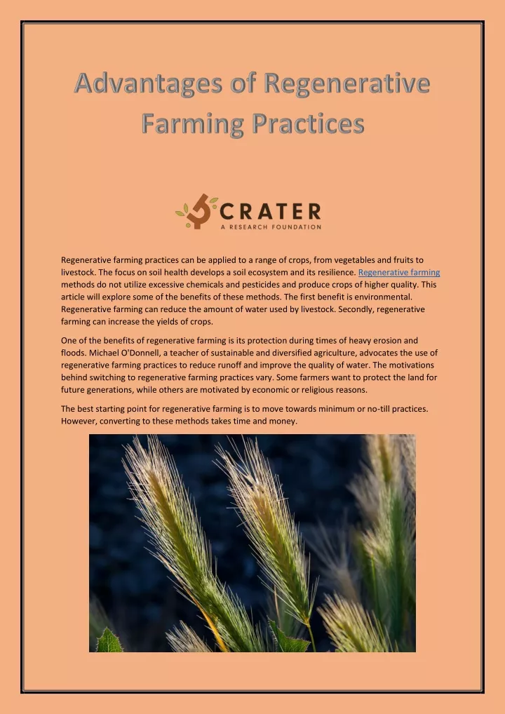 PPT - Regenerative Farming Practices - Protect Your Farm From Heavy ...