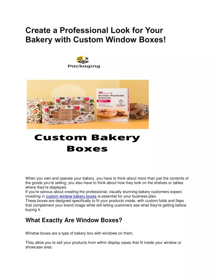 PPT - Create a Professional Look for Your Bakery with Custom Window ...