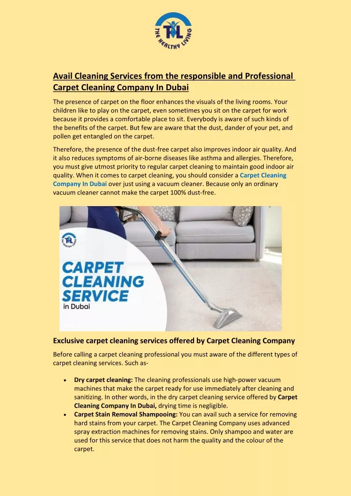 PPT Avail Cleaning Services from the responsible and Carpet Cleaning