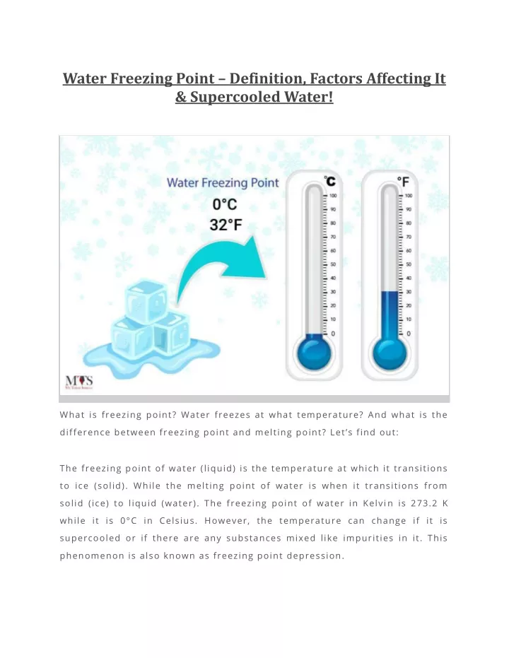 ppt-water-freezing-point-definition-factors-affecting-it