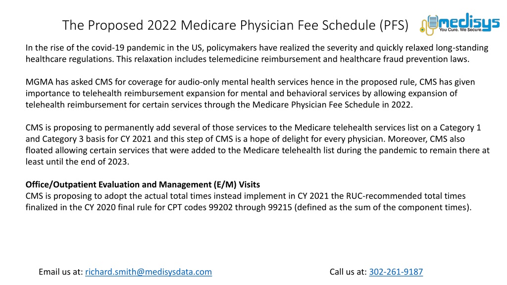 PPT The Proposed 2022 Medicare Physician Fee Schedule (PFS