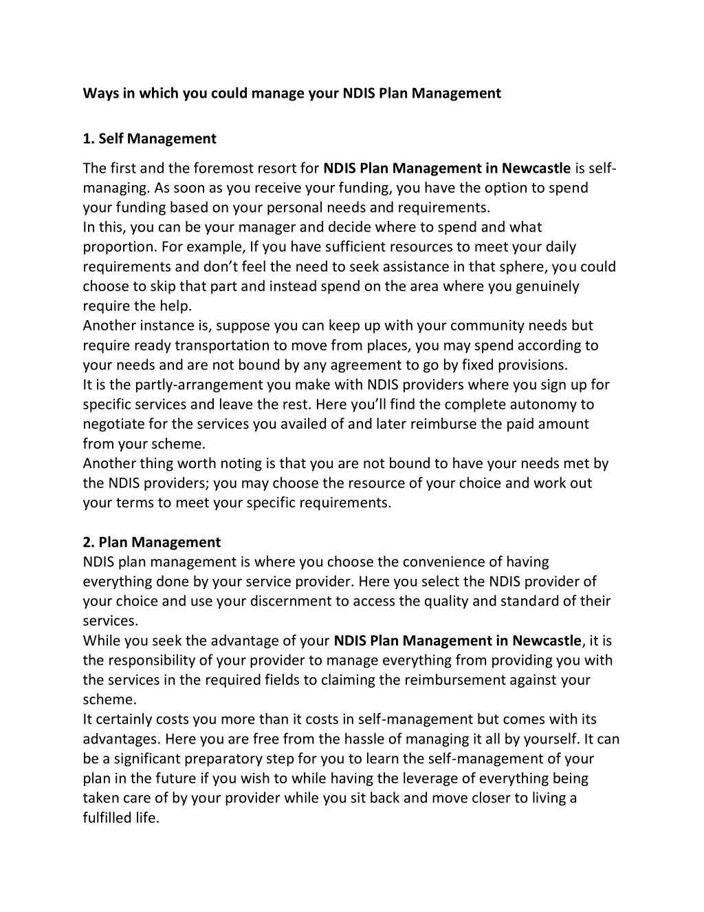 PPT - Ways of Managing the NDIS Funding with NDIS Plan Management in ...