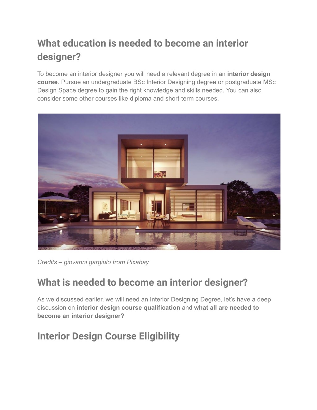 PPT - WHAT ARE INTERIOR DESIGN QUALIFICATIONS TO BECOME DESIGNER