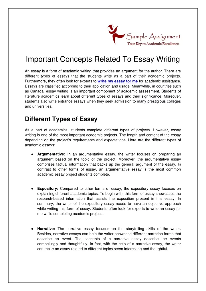 PPT - Important Concepts Related To Essay Writing PowerPoint ...