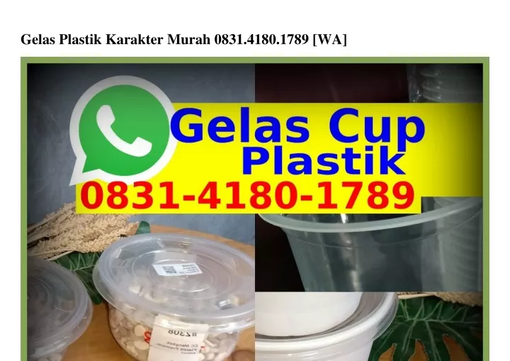 Ppt Gelas Plastik Karakter Murah Powerpoint Presentation Free Download Id11363824 3340