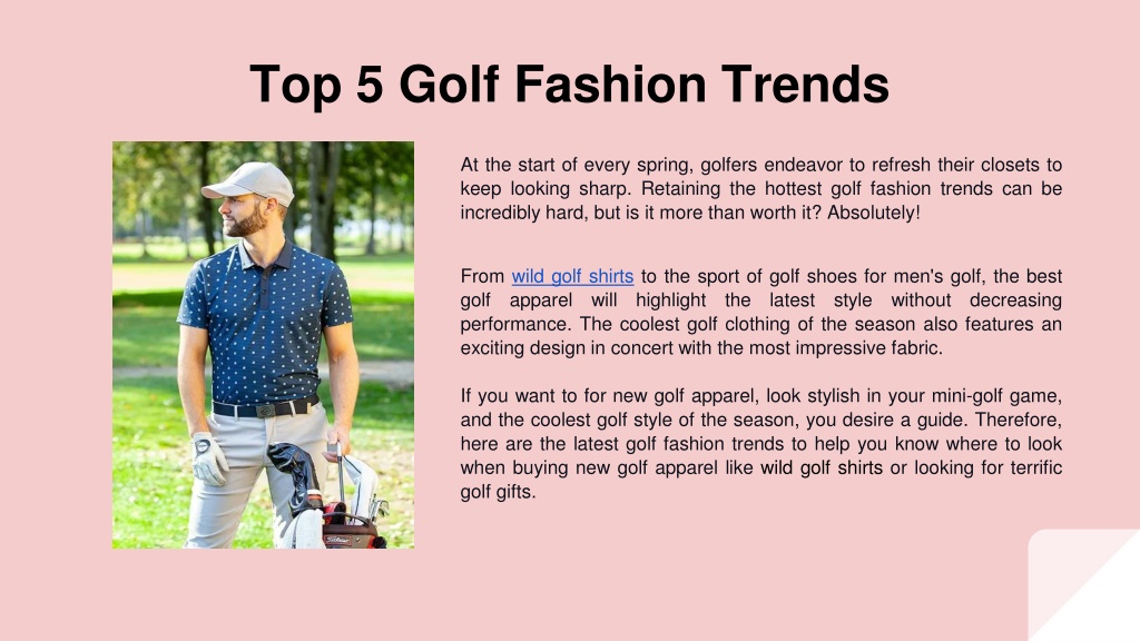 PPT Top 5 Golf Fashion Trends PowerPoint Presentation, free download