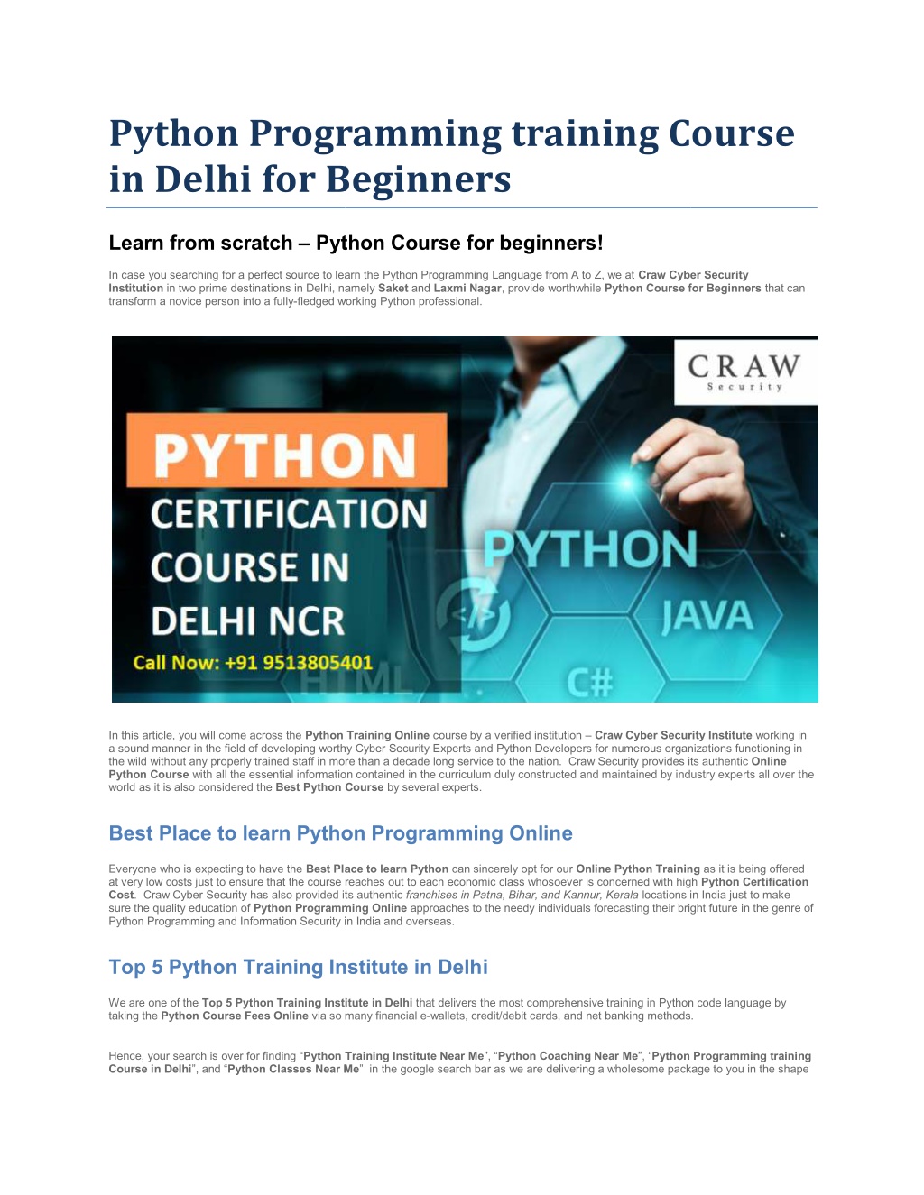 Ppt Python Programming Training Course In Delhi For Beginners Powerpoint Presentation Id