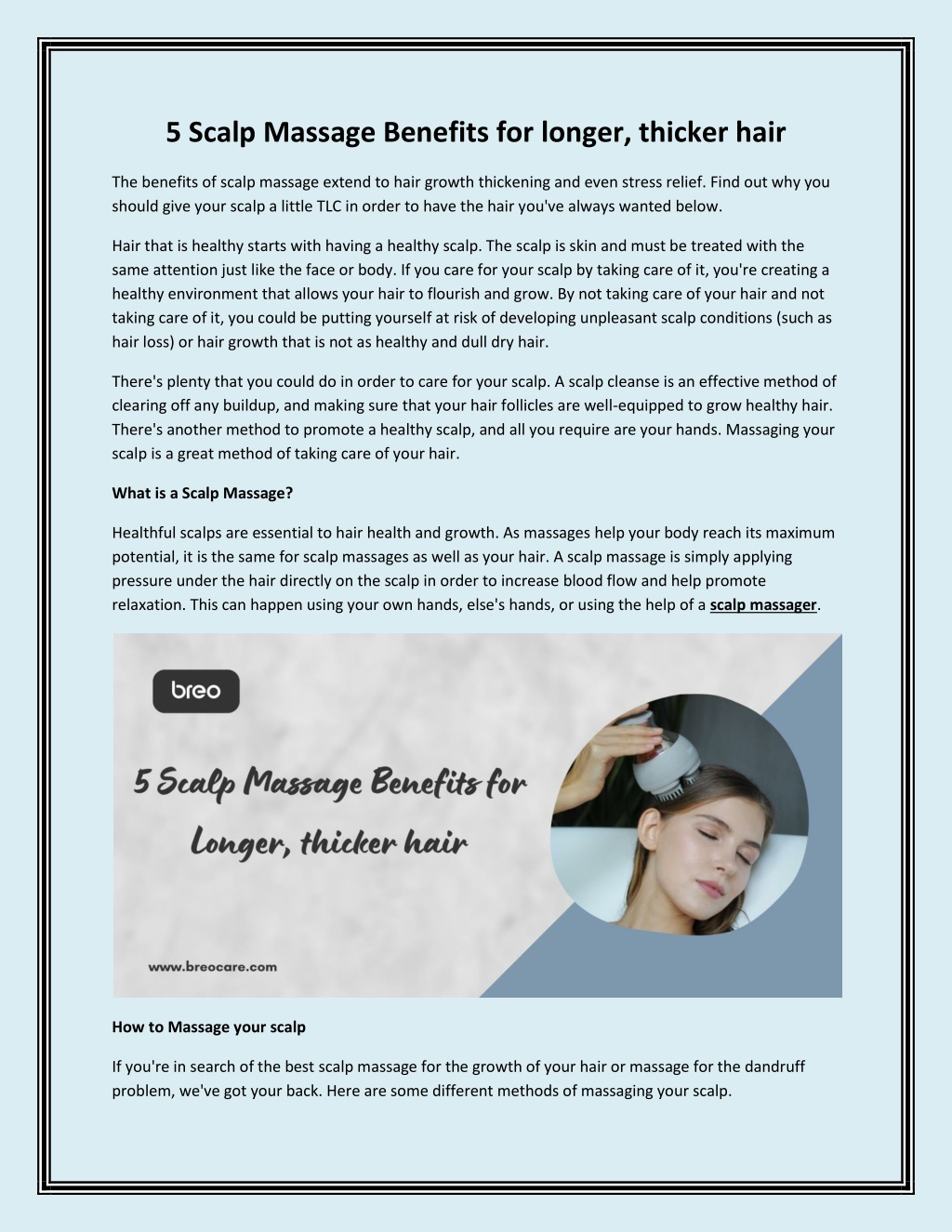 PPT - 5 Scalp Massage Benefits For Longer, Thicker Hair PowerPoint ...