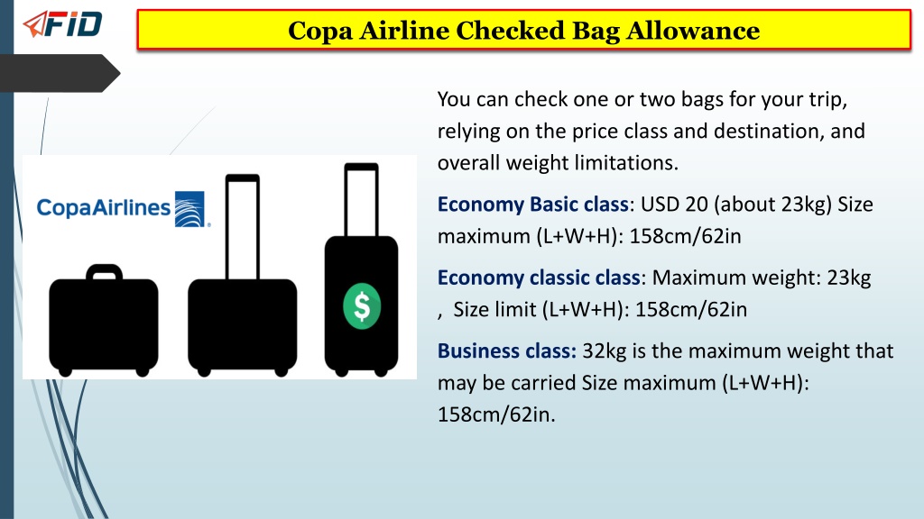 PPT Copa Airlines Baggage Policy PowerPoint Presentation, free