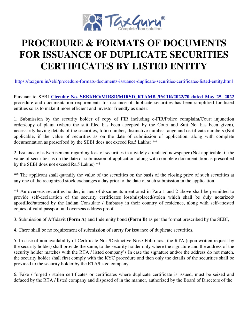 PPT - Procedure & Formats Of Documents For Issuance Of Duplicate ...