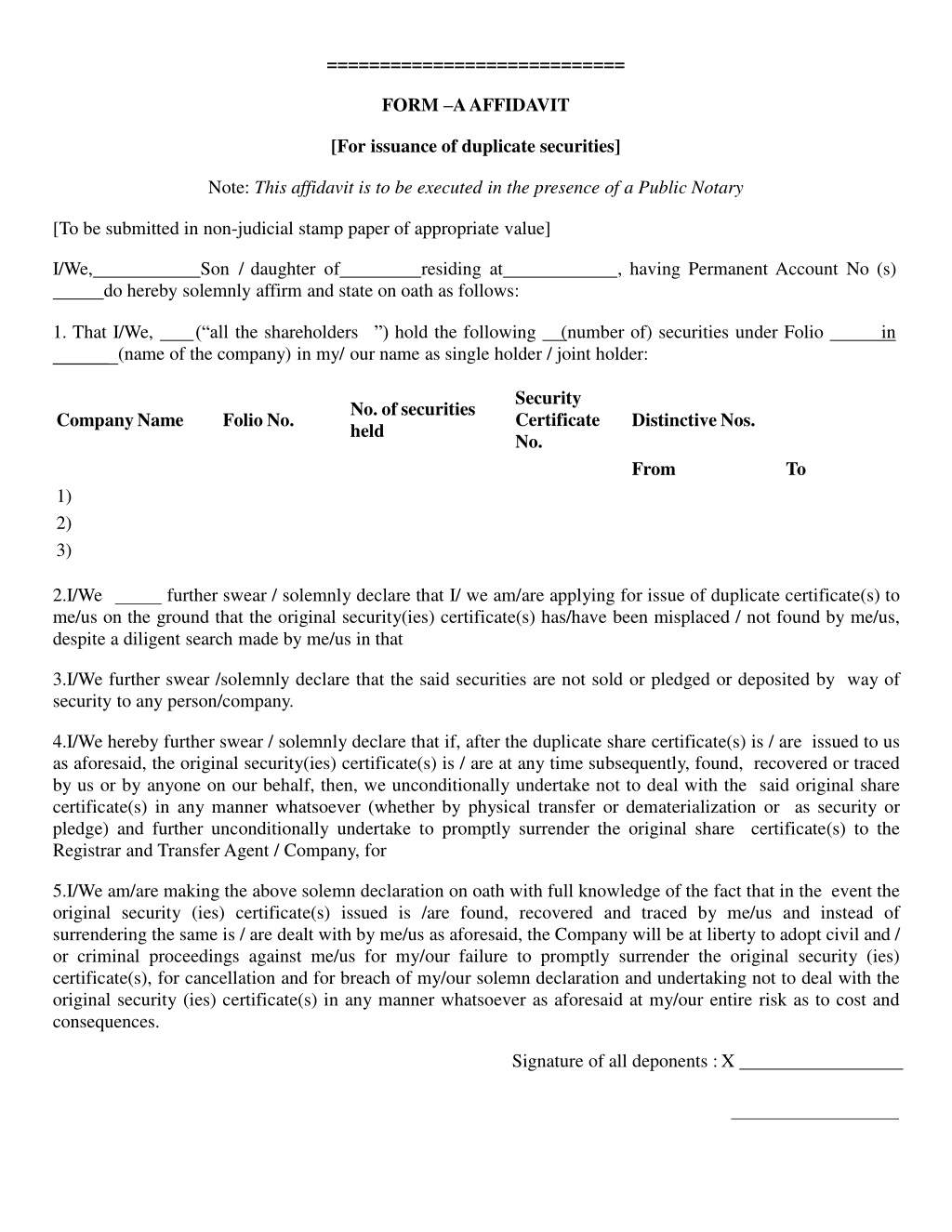 PPT - Procedure & Formats Of Documents For Issuance Of Duplicate ...