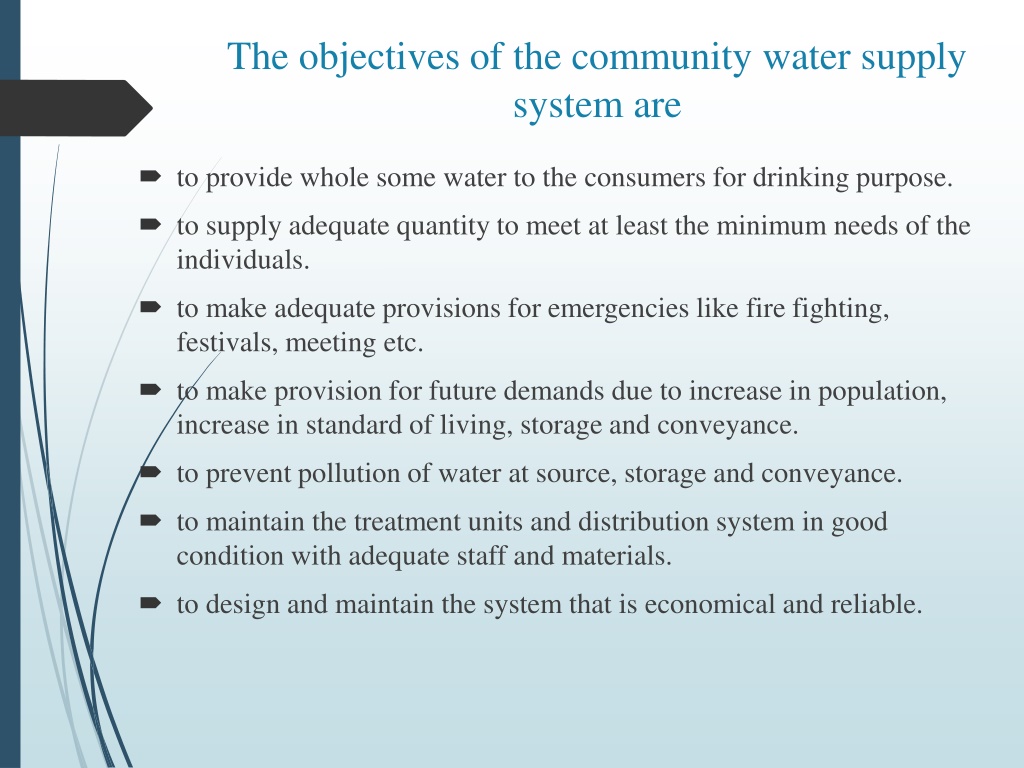 powerpoint presentation of water supply