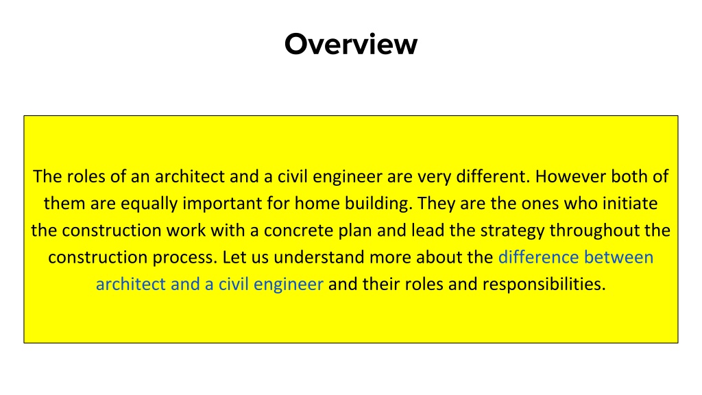 PPT - Difference Between The Role Of Architect And Civil Engineer ...