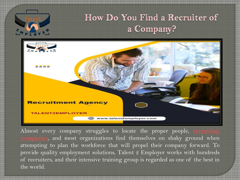 How To Find A Recruiter