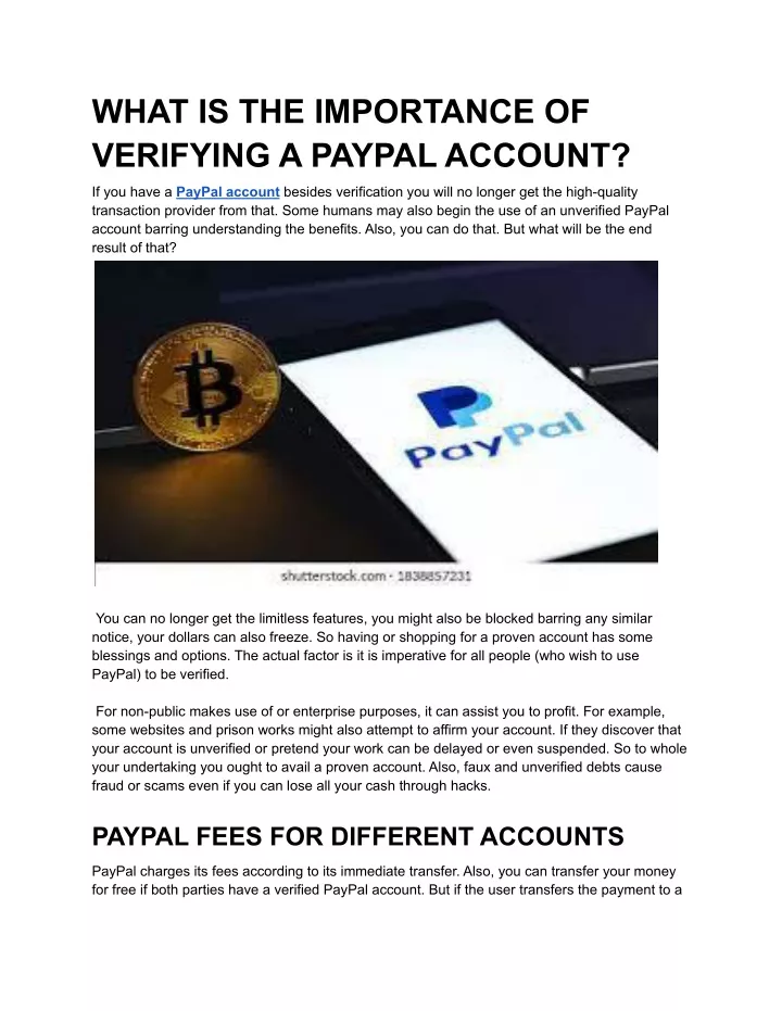 PPT Buy Verified PayPal Accounts 100 Full Verified And Best